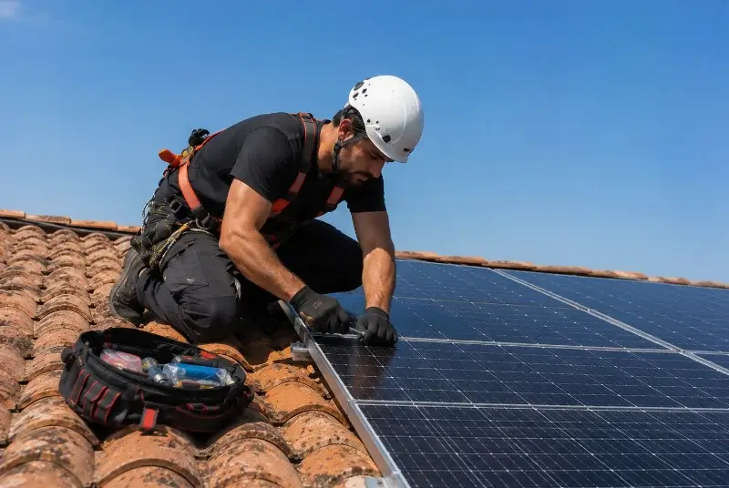 Maintenance et monitoring de panneaux solaires à Marsais